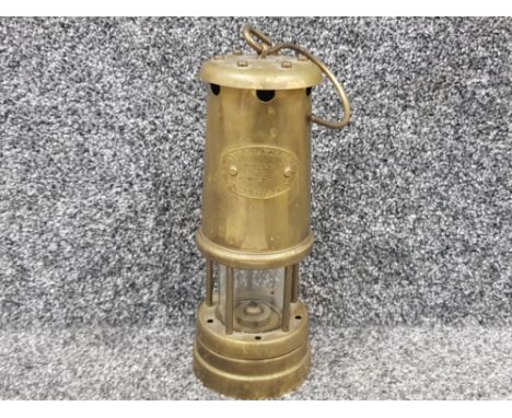 Vintage brass Miners lamp by Lamp &amp; Limelight company, Hockley