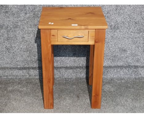 Solid Pine lamp table fitted with a single drawer