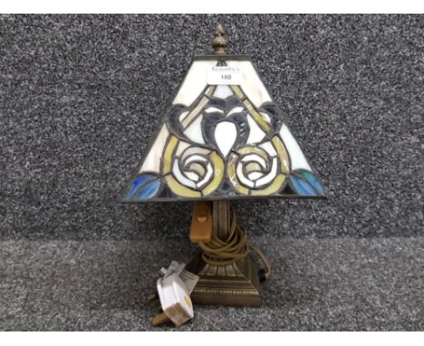 A small Tiffany style table lamp 34cm high.