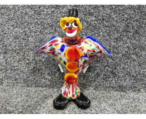 Vintage figured Murano clown art glass vase, height 21cm