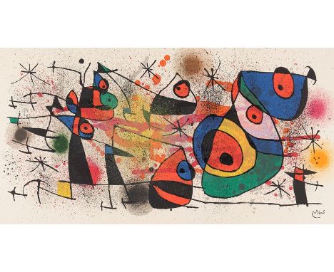 Miró, Joan (Montroig 1893 - 1983 Calamajor (Mallorca),"Céramiques", Farblithografie auf Büttenpapier, signiert unten rechts i