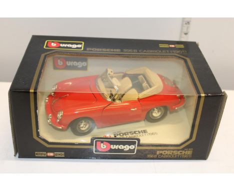 A large boxed Burago Porsche die-cast model 