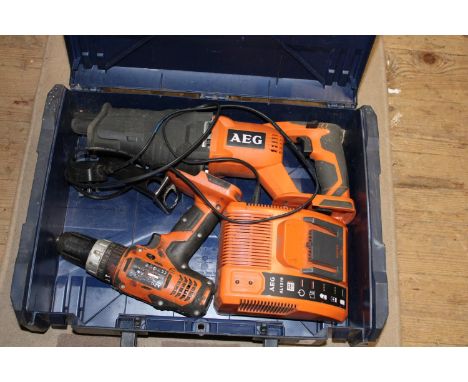 A AEG cordless tool set 
