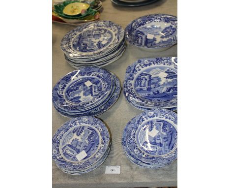 A job lot of Copeland Spode Italian pattern ceramics 