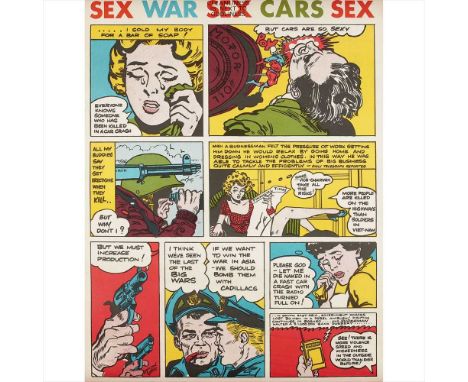§ Derek Boshier (British B.1937) SEX WAR SEX CARS SEX Off-set lithograph, unframed (Dimensions: 58cm x 44.5cm (22.75in x 17.5