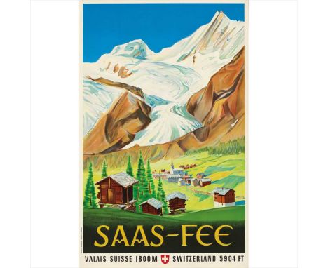 ANONYMOUS SAAS-FEE lithograph, condition A; not backed (Dimensions: 102cm&nbsp;x&nbsp;64cm&nbsp;(40in&nbsp;x&nbsp;25in)) (Qty