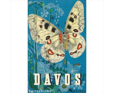 KERN &amp; BOSSARD DAVOS lithograph, 1949, A-; not backed (Dimensions: 102cm&nbsp;x&nbsp;64cm&nbsp;(39.5in&nbsp;x&nbsp;25.5in
