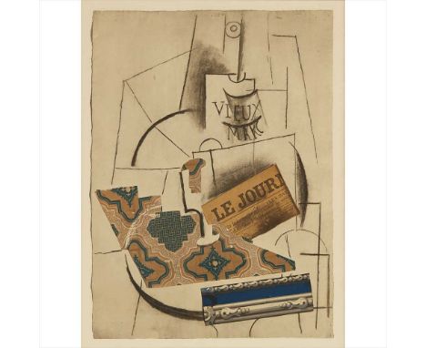 § Pablo Picasso (Spanish 1881-1973) Papiers Colles Lithograph, signed and dated in plate (Dimensions: 54cm x 41.5cm (21.25in 