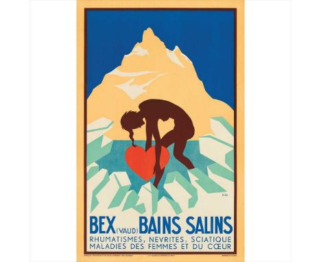 A. OE BEX (VAUD), BAINS, SALINS lithograph, condition A; not backed (Dimensions: 100cm x 64cm (39.5in x 25in)) (Qty: 1)(100cm