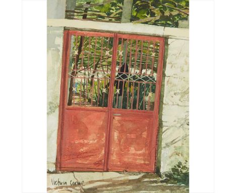 § Victoria Crowe O.B.E., F.R.S.E., R.S.A. (Scottish B.1945) STARRY GATE, PELOPONNESE Signed, inscribed to backboard, watercol