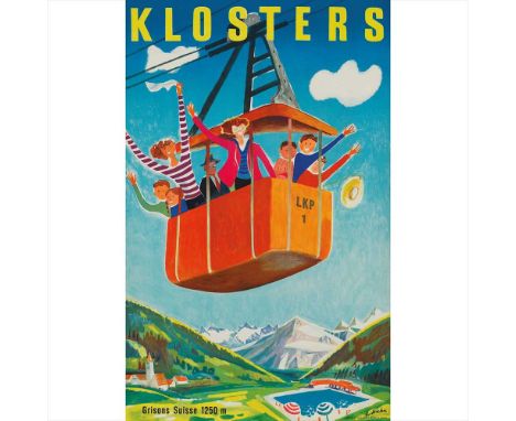 ALEX STOCKER (1926-1951) KLOSTERS lithograph, 1950, condition A; not backed (Dimensions: 102cm x 64cm (40in x 25in)) (Qty: 1)