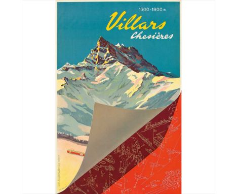 MARTIN PEIKERT (1901-1975) VILLARS lithograph, condition A; not backed (Dimensions: 100cm&nbsp;x&nbsp;65cm&nbsp;(39.5in&nbsp;
