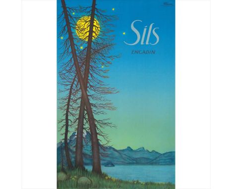 ERNST RINDERSPACHER (1879-1949) SILS ENGADIN lithograph, 1944, condition A; not backed (Dimensions: 102cm x 64cm (40in x 25in