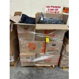 Skid of Under Armour Quarter Zips, Newport Vests, Horace Shirts, Safariland Vests, 5.11 Button Ups