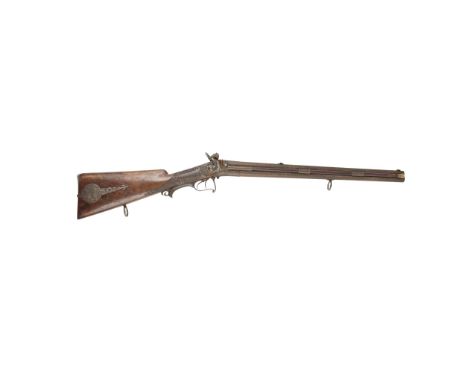  BOHEMIAN DOUBLE BARRELLED PERCUSSION HUNTING RIFLE, BY JOHANN EMANUEL ENDEL, PRAGUE MID 19TH CENTURY with browned Damascus 2