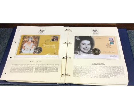 A folio of Royal First Day Cover coin and stamp sets.