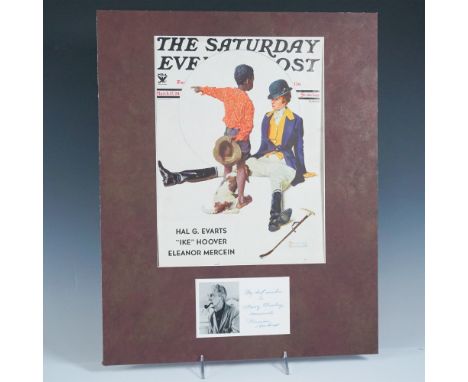 This auction lot features an original print of the March 17, 1934 cover of The Saturday Evening Post illustrated by renowned 