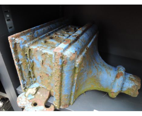 An early Victorian cast iron hopper head, dated 1854