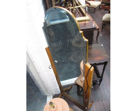 A mid 20th century cheval mirror, of Art Deco design