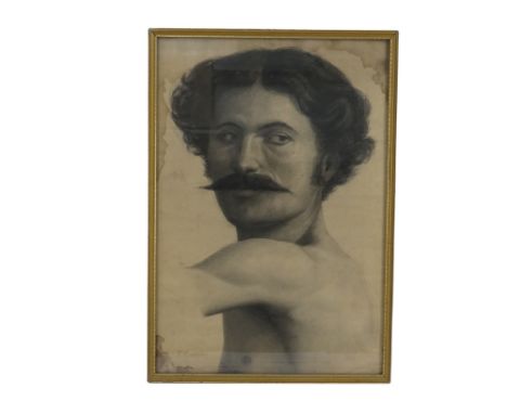 W.R. THORBURN (19th Century) Portrait of Man Pencil on paper Signed in pencil lower left Framed and glazed  Picture size 50 x