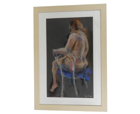 Paul HOARE (b. 1952) Blue Cane Chair Pastel Signed lower right  Framed and glazed Picture size 63.5 x 37.5cm Overall size 84 