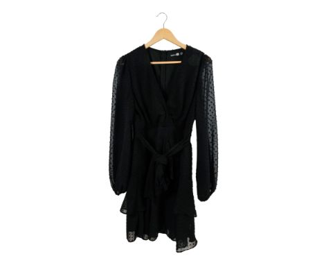 A Boohoo black cocktail dress - size 14.