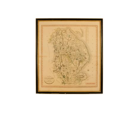 John Cary (1754-1835) A New Map of Lincolnshire - engraved with hand colouring, with its Great and Sub Divisions Into Hundred