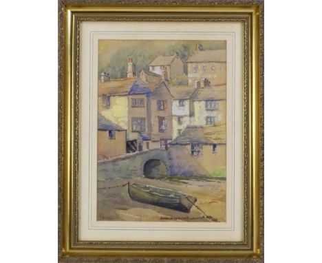Francis Gilbert TROTT (20th Century) The House On The Props, Polperro Watercolour Signed lower right Framed and glazed Pictur
