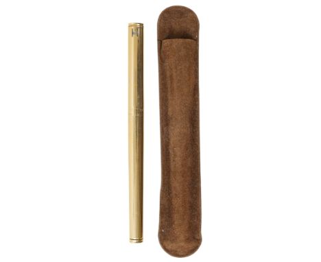 A gold plated Sheaffer fountain pen.
