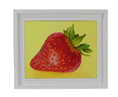 Jan Merrick HORN (British b. 1948) Strawberry Oil on board Signed with initials lower left, further inscribed verso Framed Pi
