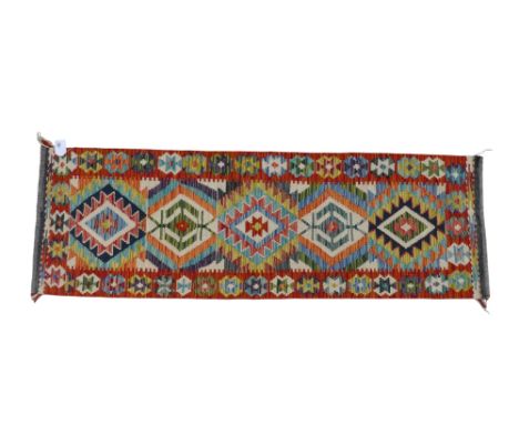 A Chobi kilim runner - 204 x 68cm.