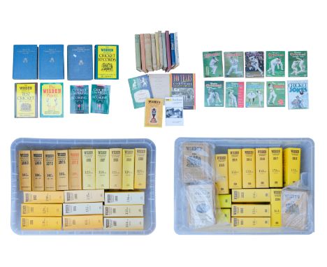 Two runs of Wisden's Cricketer's Almanack - 1948 to 1972 followed by 1986-2024, a mix of soft and hard covers, together with 
