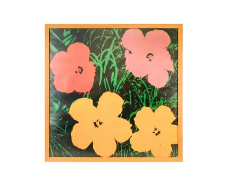 After Andy Warhol (American 1928-1987) Flowers Print by Achenbech Art Edition Framed and glazed Picture size 95 x 95cm Overal