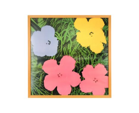 After Andy Warhol (American 1928-1987) Flowers Print by Achenbech Art Edition Framed and glazed Picture size 95 x 95cm Overal