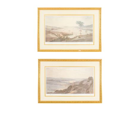 William DANIELL (1769-1837) View Of The Town and Harbour Of Falmouth  With Pendennis Castle Limited edition print 305/950 Bli