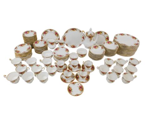 An extensive Royal Albert 'Old Country Roses' dinner and tea service - up to twenty place settings, including two sizes of cu