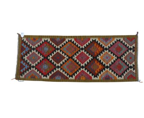 A Maimana kilim runner - 204 x 76cm.
