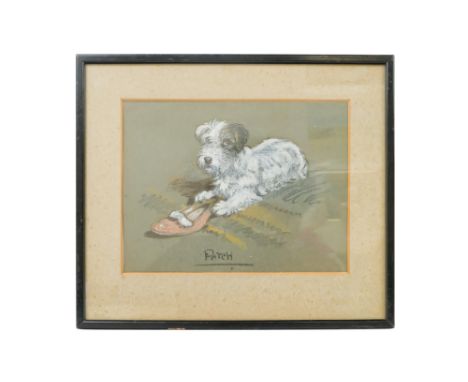 Manner of Cecil Aldin Patch, A Sealyham Terrier Coloured chalks on paper Framed and glazed Picture size 17.5 x 22.5cm Overall