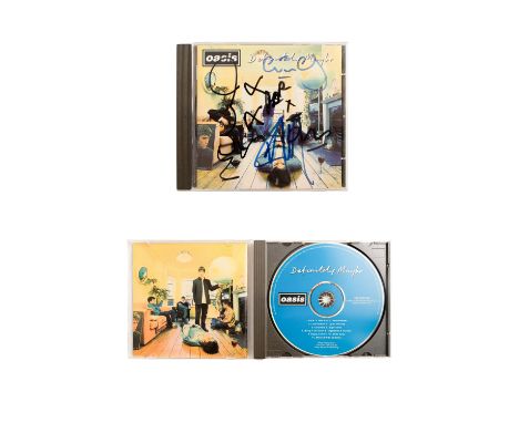 Of Oasis interest - Definitely Maybe, a fully signed on the front sleeve, Noel Gallagher 'Noel', Liam Gallagher 'Liam', Paul 
