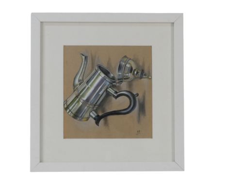 Jan Merrick HORN (British b. 1948) Batchelor's Coffee Pot Crayon on paper Signed with initials lower right, titled verso Fram