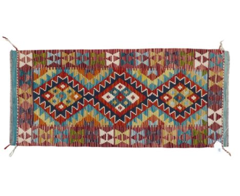 A Chobi kilim runner - 143 x 64cm.