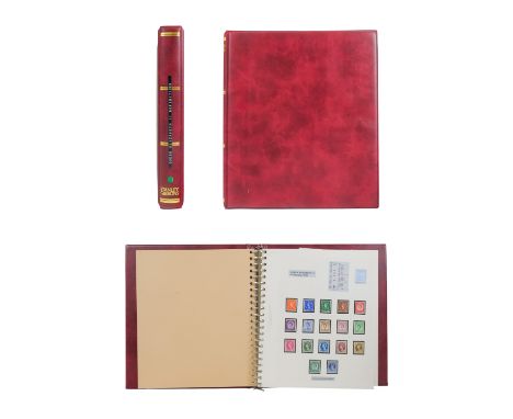 Great Britain Definitives Queen Elizabeth II - mint - stamps are contained in a red album.  A good collection of mint definit