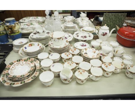 A REGINA TEA SERVICE FOR SIX PERSONS, ADDERLEY 'PERSIAN ROSE' AND 'MARGARET ROSE' CROCKERY ETC... 
