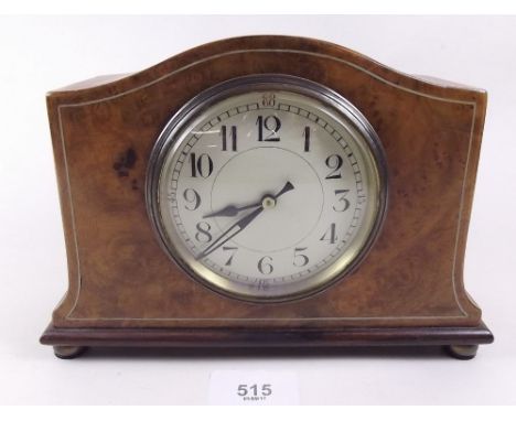 A French walnut mantel clock