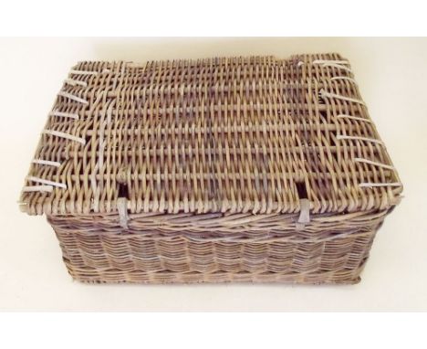 An old wicker hamper reputedly to be from a railway station