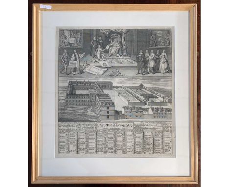 George Vertue (1684-1756), after W.Greene, "The Oxford Almanack For the Year of our Lord God MDCCXLIV Being Bissextile or Lea