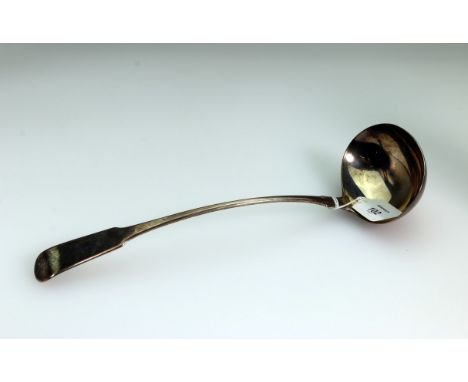 A George III soup ladle, fiddle pattern, London 1809, by Peter and William Bateman, 5oz