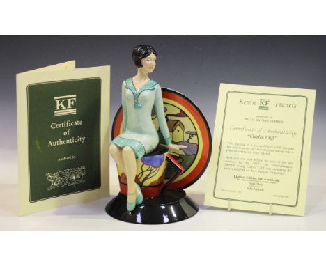 A Kevin Francis limited edition figure Young Clarice Cliff, modelled by Andy Moss, No. 38 of 900, boxed with certificate.Buye