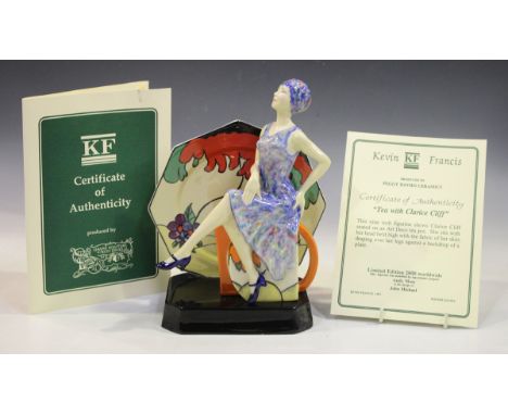 A Kevin Francis limited edition figure Tea with Clarice Cliff, modelled by Andy Moss, No. 1529 of 2000, boxed with certificat