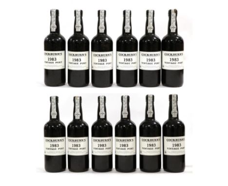 Cockburn's 1983 Vintage Port (twelve bottles) owc